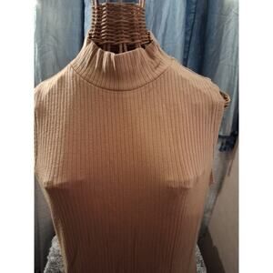 Nine.eight sexy tank dress camel brown  sz women's large long back slit